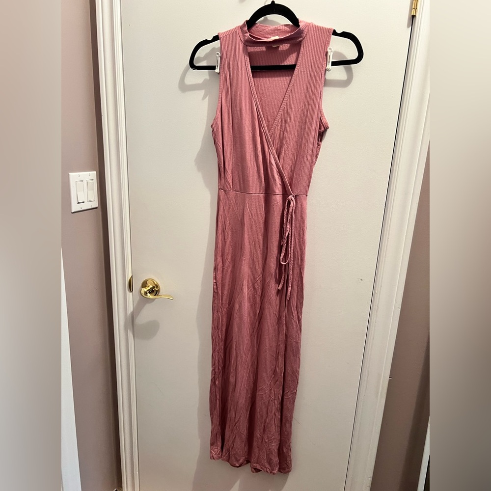 Caution To The Wind Dusty Rose Maxi Dress